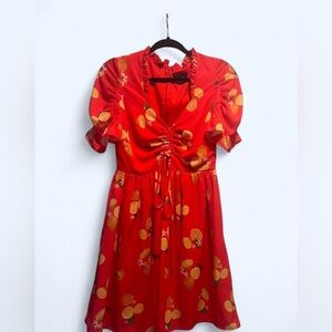 Red Floral Mini Dress